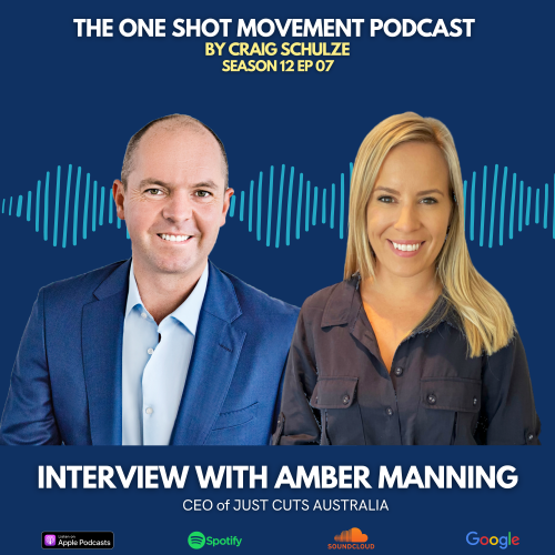 Season 12 Episode 7 - One Shot Movement Podcast - INTERVIEW WITH Amber Manning - CEO of JUST CUTS AUSTRALIA .png